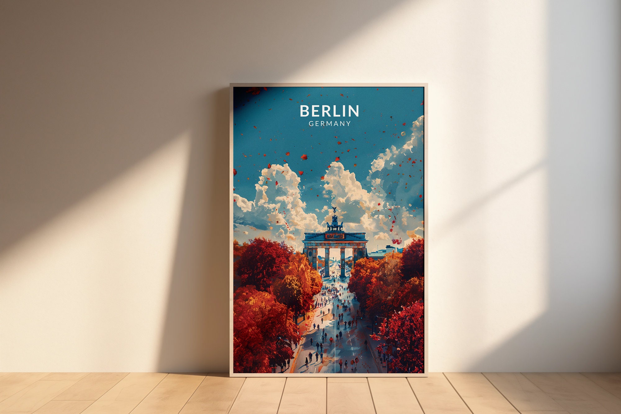 Berlin Travel Poster, Berlin Poster Print, Vintage Berlin Travel Poster, Berlin Wall Art, Berlin Decor, Berlin, Germany, Germany Poster