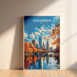 Columbus, Ohio, Travel Poster, Columbus Poster Print, ColumbusTravel Poster, Columbus Wall Art, Columbus Decor, Ohio Poster, Wall Art