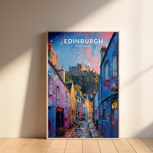 Edinburgh, Scotland, Edinburgh Poster Print, Vintage Edinburgh Travel Poster, Edinburgh, Wall Art, Edinburgh Decor, Scotland Travel Poster