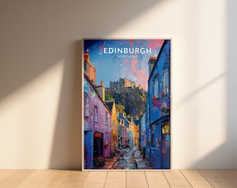 Edinburgh, Scotland, Edinburgh Poster Print, Vintage Edinburgh Travel Poster, Edinburgh, Wall Art, Edinburgh Decor, Scotland Travel Poster