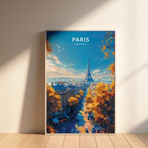 Paris Travel Poster, Paris Poster Print, Vintage Paris Travel Poster, Paris Wall Art, Paris Decor, Paris, France, France Poster, Visit Paris
