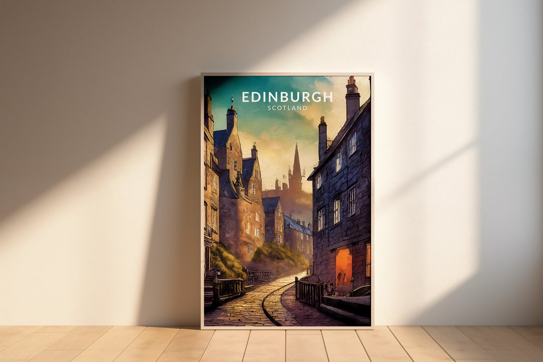 Edinburgh Travel Poster, Edinburgh Poster Print, Vintage Edinburgh