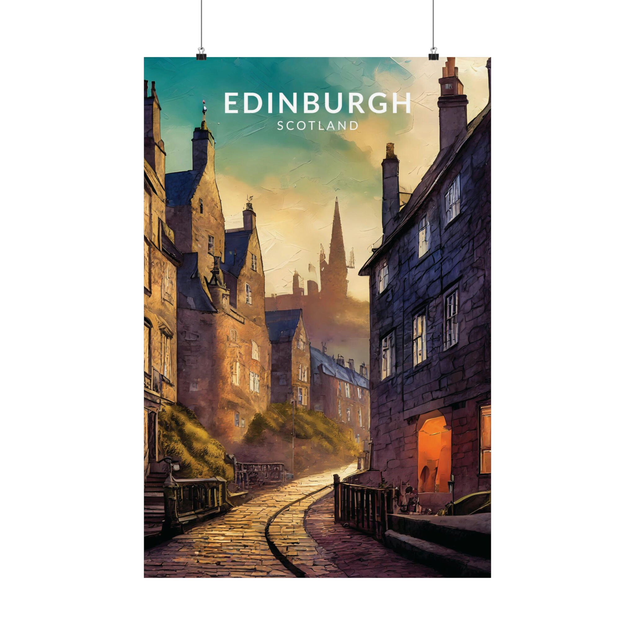 Edinburgh Travel Poster, Edinburgh Poster Print, Vintage Edinburgh