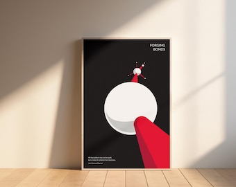 Minimalist Chemistry Poster: Molecule Art, STEM Decor