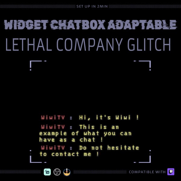 Customizable Lethal Company Chatbox v2 for Streamers - Custom Twitch Chat Overlay - Streamlabs & StreamElements