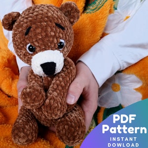 Crochet Bear Pattern - English PDF - Amigurumi Bear Pattern Tutorial - Plushie Pattern - Amigurumi Pattern - Cute Teddy Bear Pattern