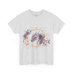 Mystical Dragon Graphic Tee, Fantasy T-Shirt, Unisex Heavy Cotton Tee, Unique Gift for Dragon Lovers, Casual Wear, Magical Apparel