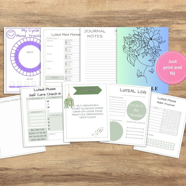 Period Tracker Printable//Self Care Planner//Period Journal//Ovulation Tracker//Symptom Tracker//Cycle//Phase