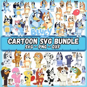 Blue Dog SVG Bundle: Family Clipart, Birthday PNG (Digital Download