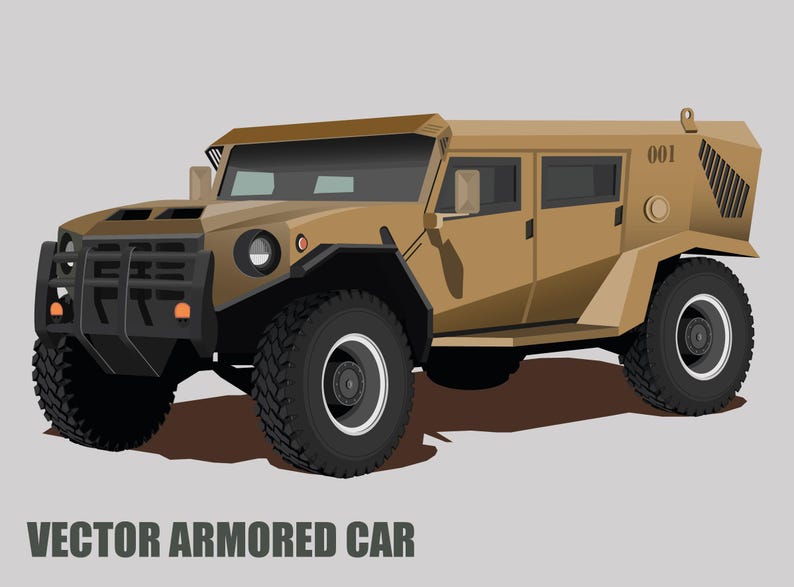 Vector Digital Set of Armored Vehicles in SVG, EPS and PNG Formats ...