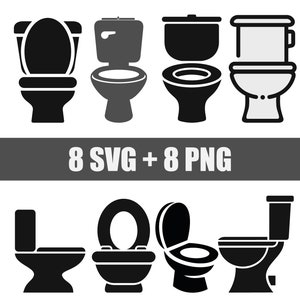 vector toilets in SVG format, vector icons of toilets, plumbing, urinals, restroom, public toilet, WC, tiled toilet, personal hygiene