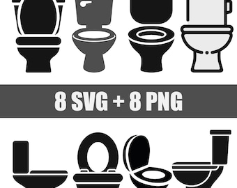 vector toilets in SVG format, vector icons of toilets, plumbing, urinals, restroom, public toilet, WC, tiled toilet, personal hygiene