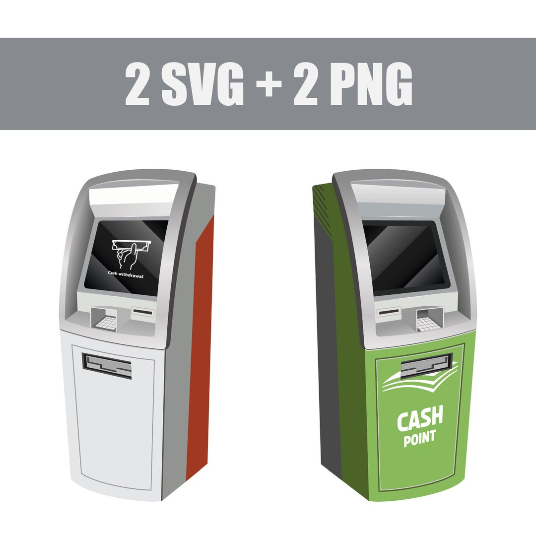 Vector ATM in SVG Format, Cash Dispensing, Business and Finance ...
