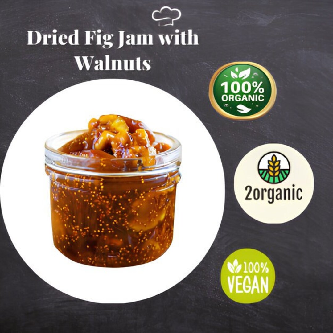 Organic Dried Fig Jam Homemade Pure Dried Fig Jam Walnut and Etsy