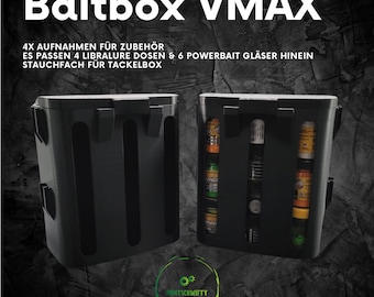 Baitbox VMAX adapté pour Meiho, Powerbait Meiho, support Powerbait pêche à la truite, Libralure