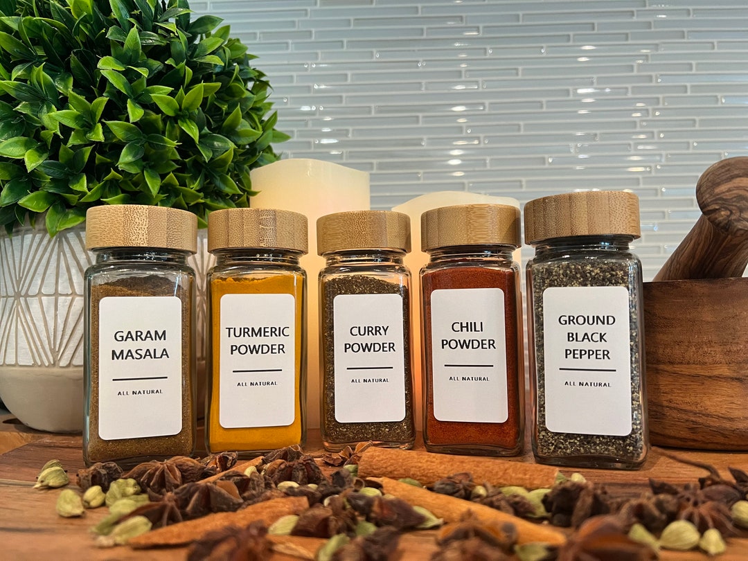 Indian/sri Lankan Spice Collection in 4oz Labeled Glass Jars Etsy