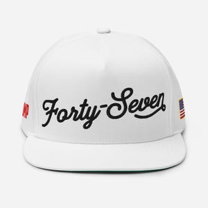 47 Trump MAGA Hat - Siebenundvierzig feierliche Flat Bill Cap