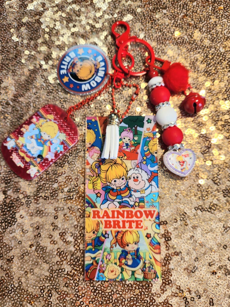 Rainbow Brite Inspired Handmade Keychain Sets 3