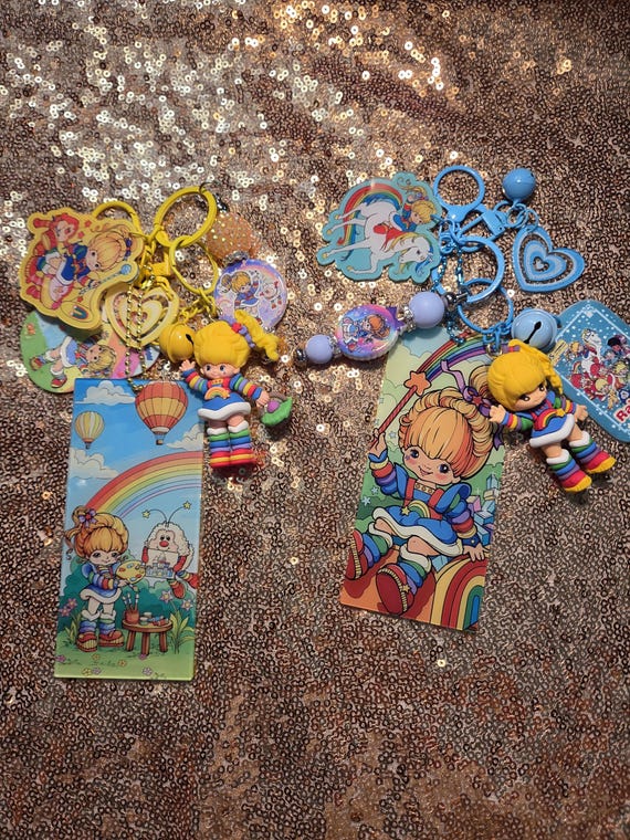 Rainbow Brite Inspired Handmade Keychain Sets
