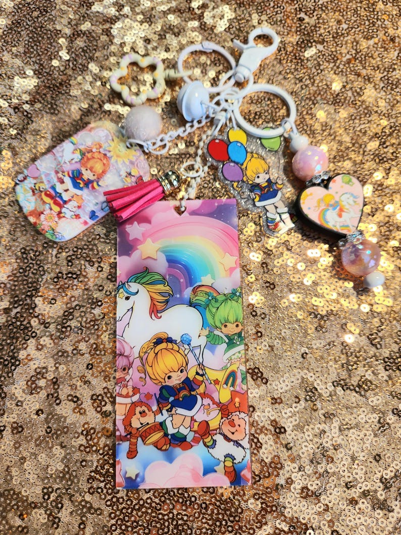Rainbow Brite Inspired Handmade Keychain Sets 5