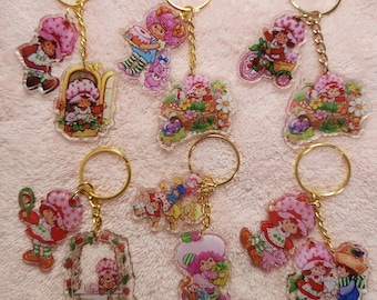 Strawberry Shortcake Friends Acrylic Charmed Keychains