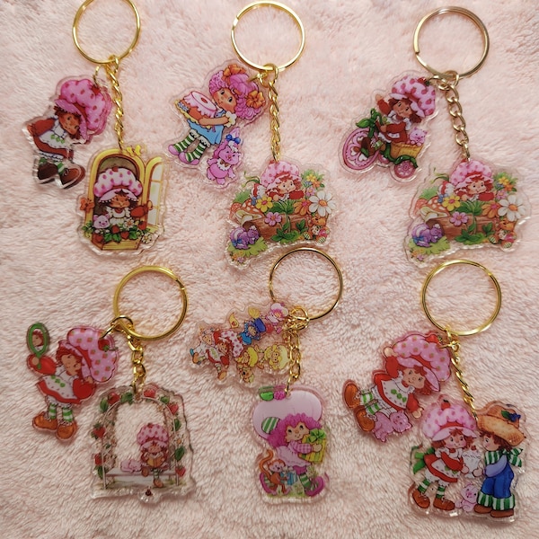 Strawberry Shortcake Friends Acrylic Charmed Keychains