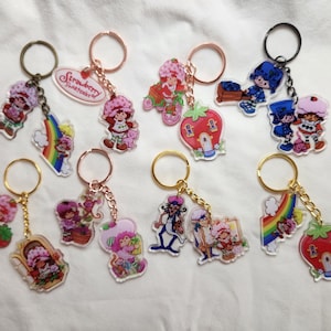 Strawberry Shortcake & Friends New Designs Handmade Acrylic Double Charmed Keychains