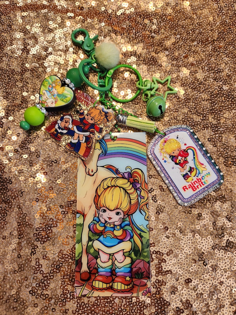 Rainbow Brite Inspired Handmade Keychain Sets 4