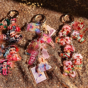 Adorable Cluster Handmade Dangling Acrylic Charmed Keychains
