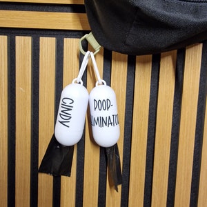 Poop bag dispenser can be personalized