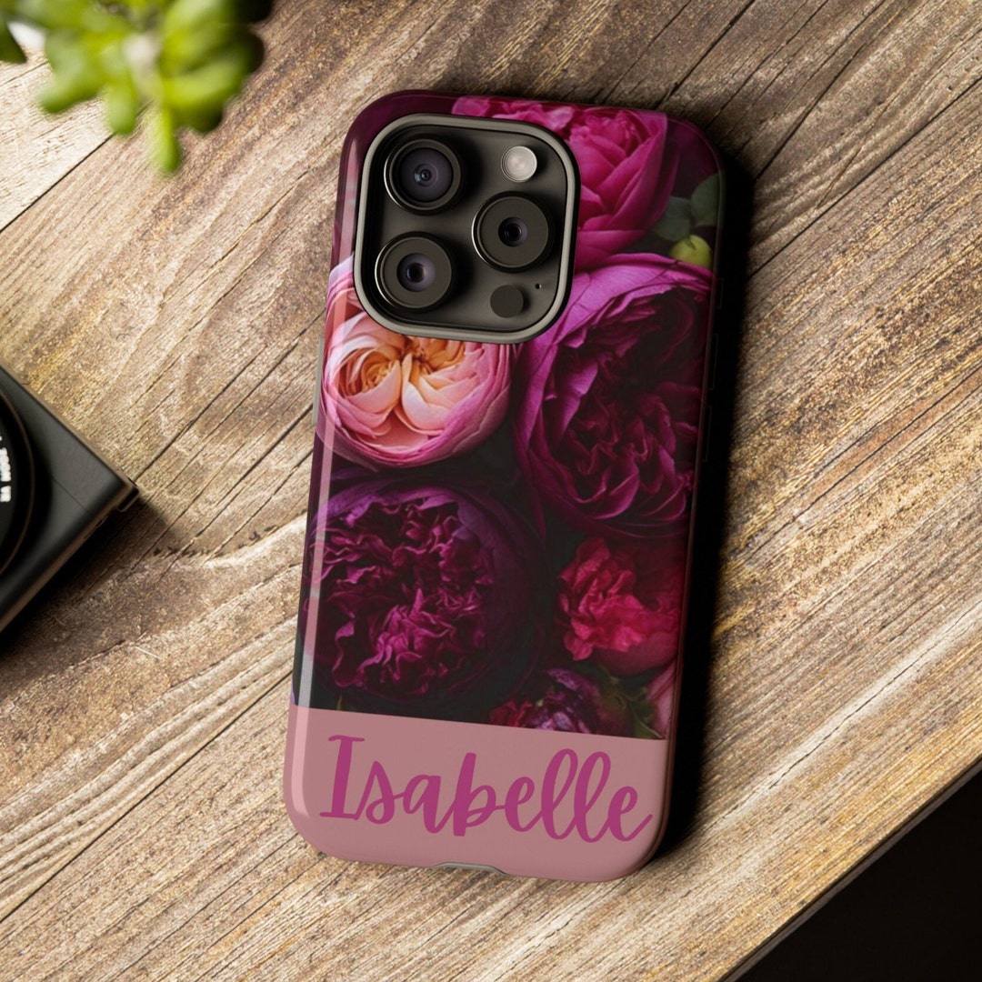 Vibrant Pink Rose Flower Custom Personalized Cell Phone Case ...