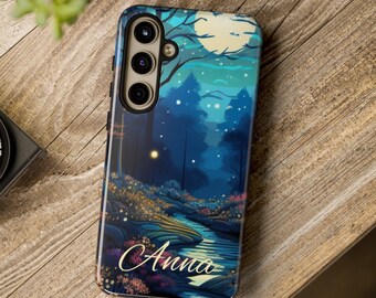 Full Moon Forest Landscape - Custom Personalized Cell Phone Case - iPhone - Samsung - Google Pixel  - Tough Case