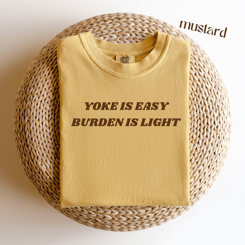 Simple Christian Yoke is Easy Burden is Light Sermon on the Etsy