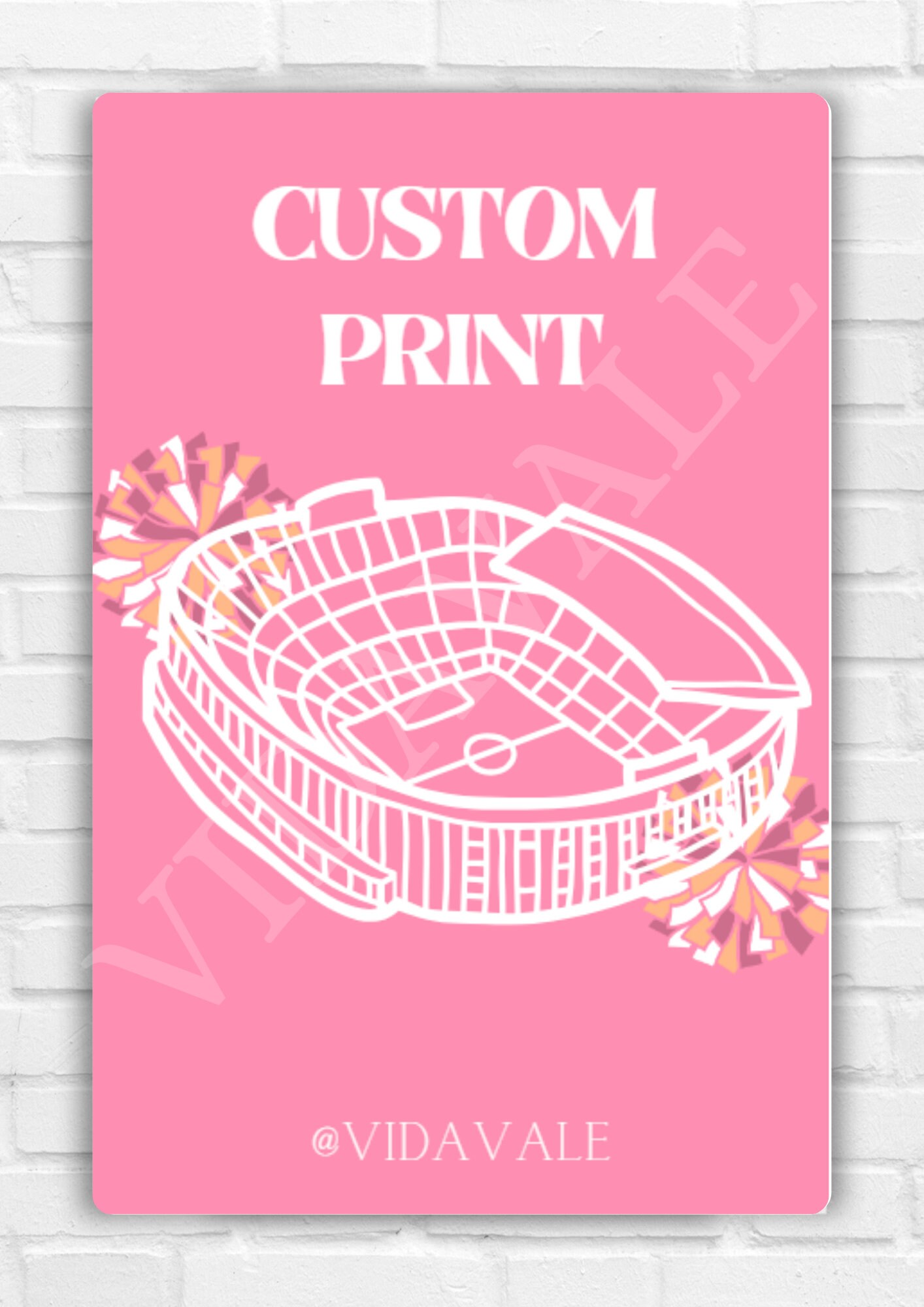 Custom College Digital Prints - Set of 4 Four | Personalized Dorm ...