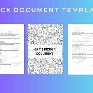 Game Developer Document Game Design Document, Indie Game Planner, GDD Template, Game Planning ...