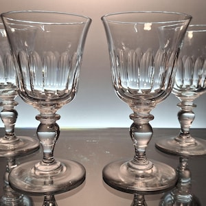 4 water glasses “Tulip - Côtes Creuses” 19th century “Baccarat”