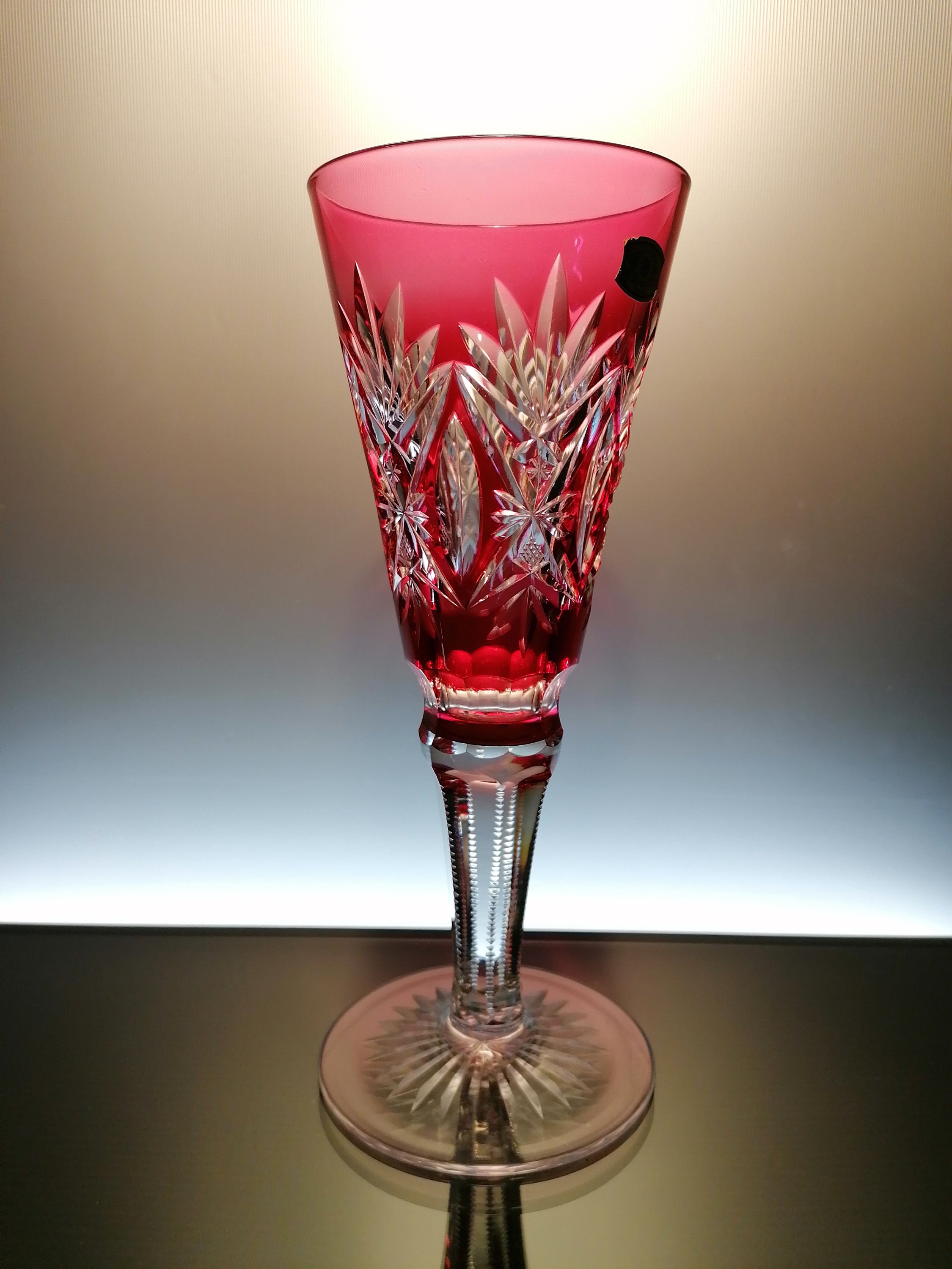 Val Saint Lambert Danse de Flora blue Comport Glass 7.6×6.3