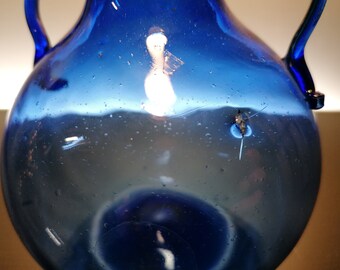 ローマ風の青いアートガラスの花瓶 - Etsy 日本