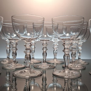 11 crystal wine /port glasses Val Saint Lambert &quot;Gunther&quot;