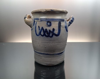 Rowe Pottery Works 6インチ 1992年製 蓋付きキャニスター ブルー