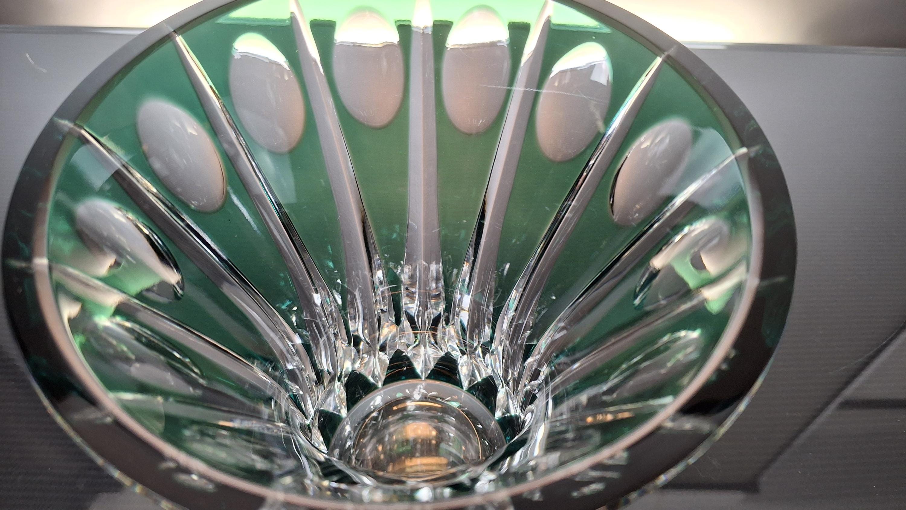 Val Saint Lambert Emerald Green Crystal Vase “symphonie” - Etsy Israel