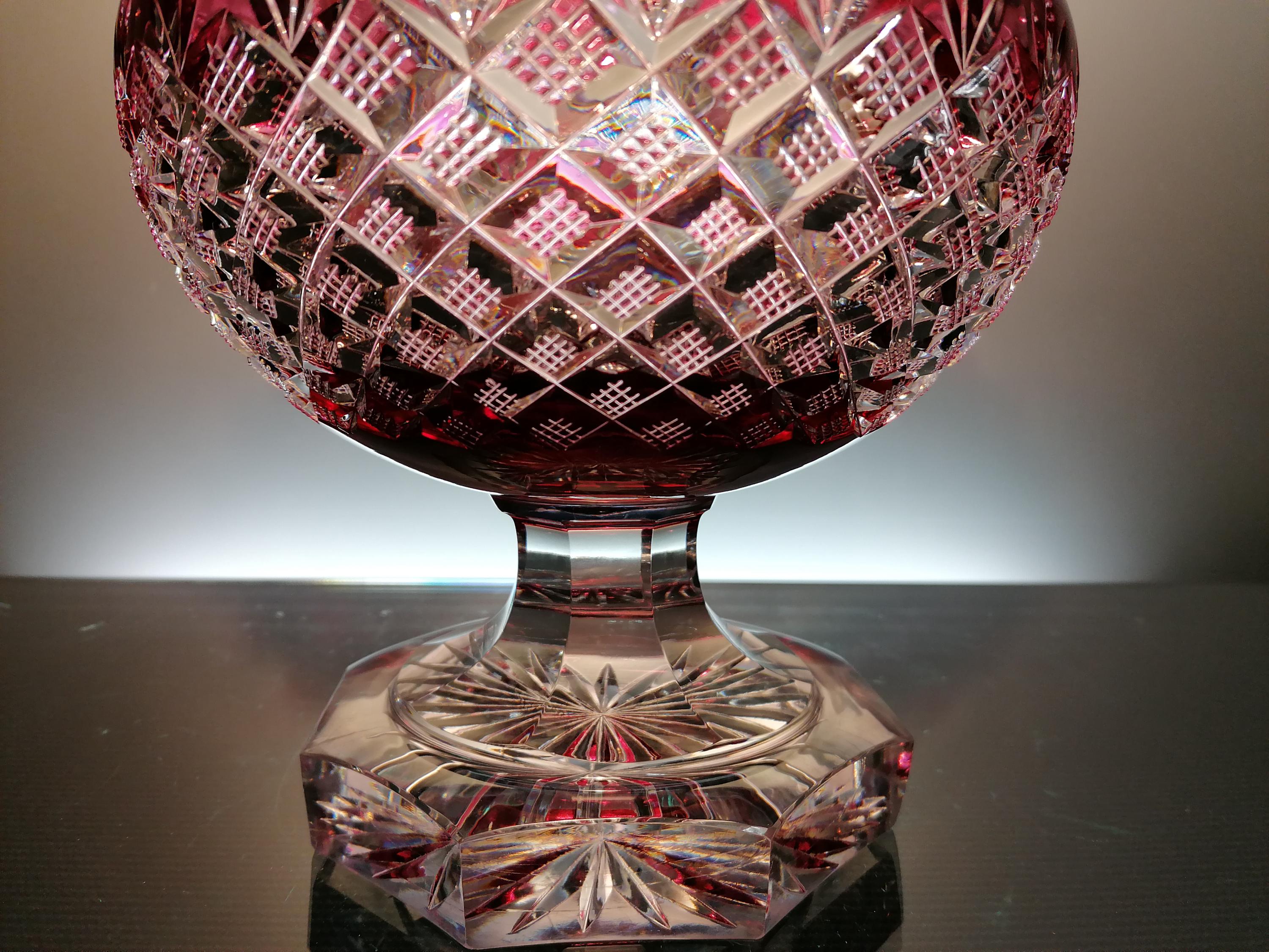Rare Ruby Red Dresden Crystal Vase. - Etsy