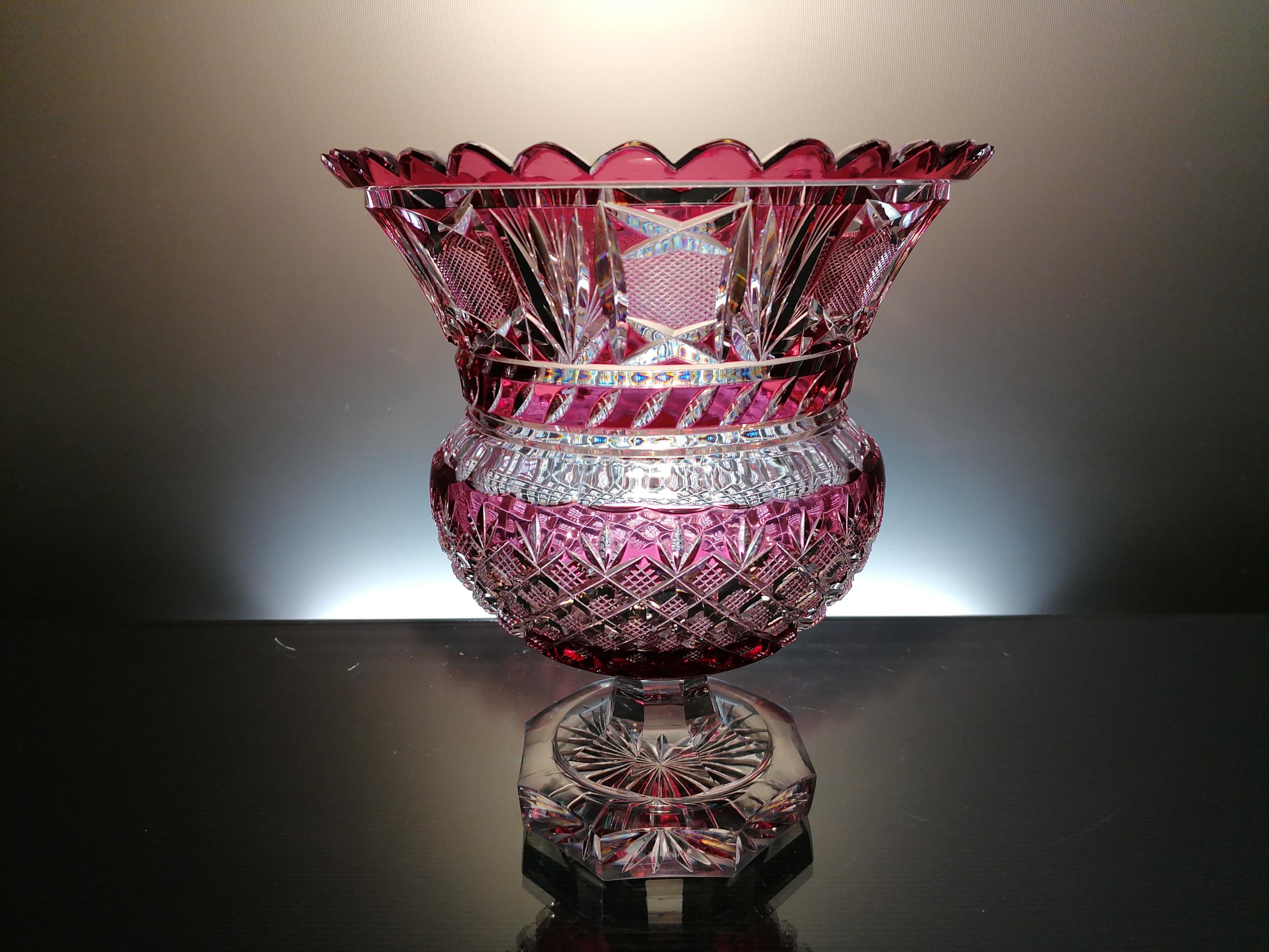 Rare Ruby Red Dresden Crystal Vase. - Etsy