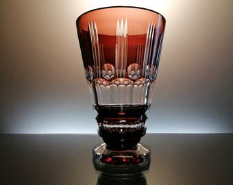 ヴァルサンランベール 花瓶 ヴィンテージのヴァル・サン・ランベールの重厚なクリスタルガラスの