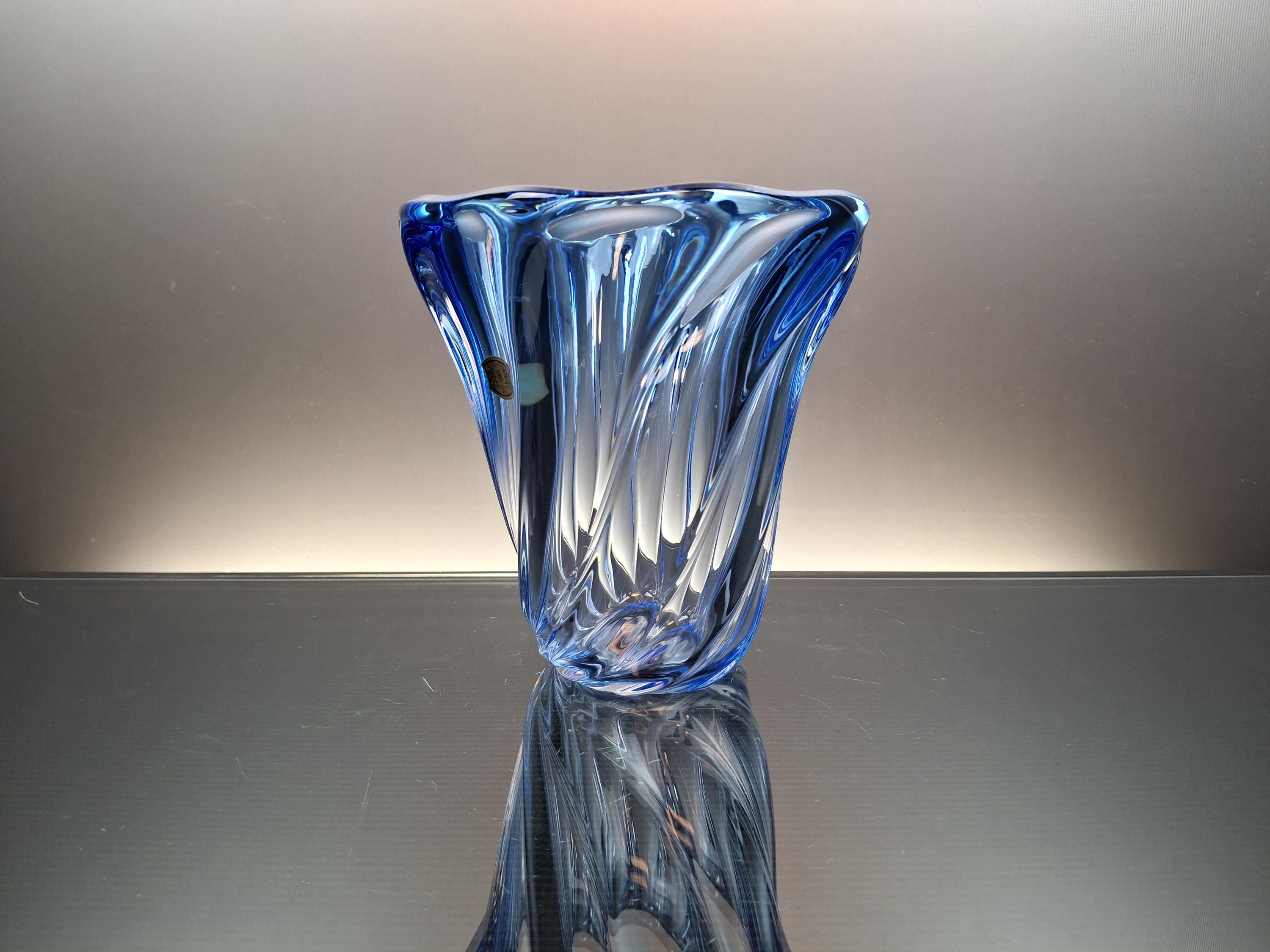 Val Saint Lambert Blue Crystal - Etsy