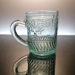 Blue French glass goblet, 19th century