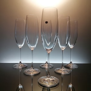 6 bicchieri da champagne in cristallo Boho