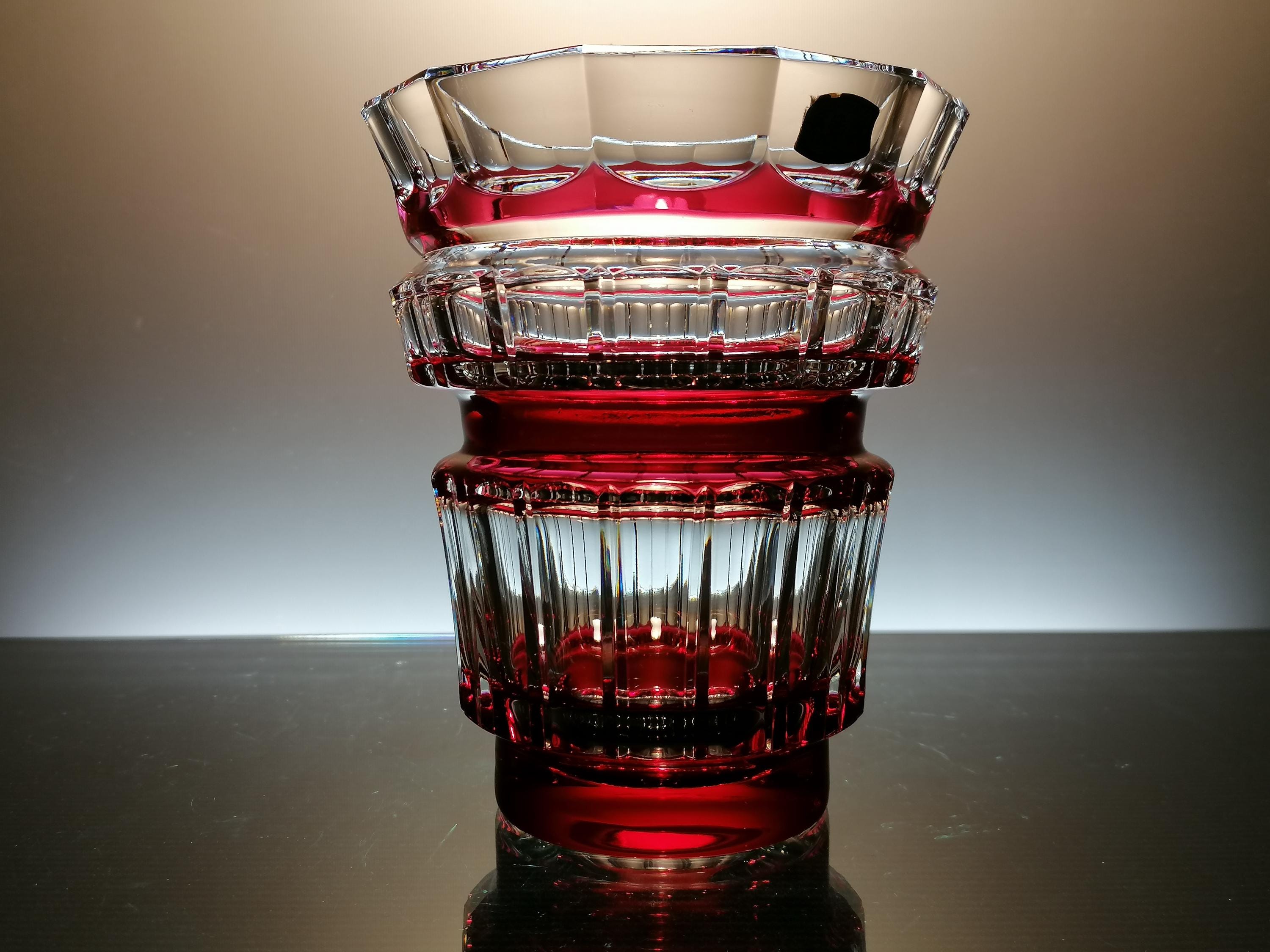 Val Saint Lambert Red Vase - Etsy