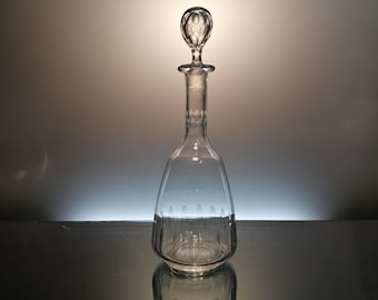 Belgian Val Saint Lambert carafe “Ludovic, Taillé Oeuf”