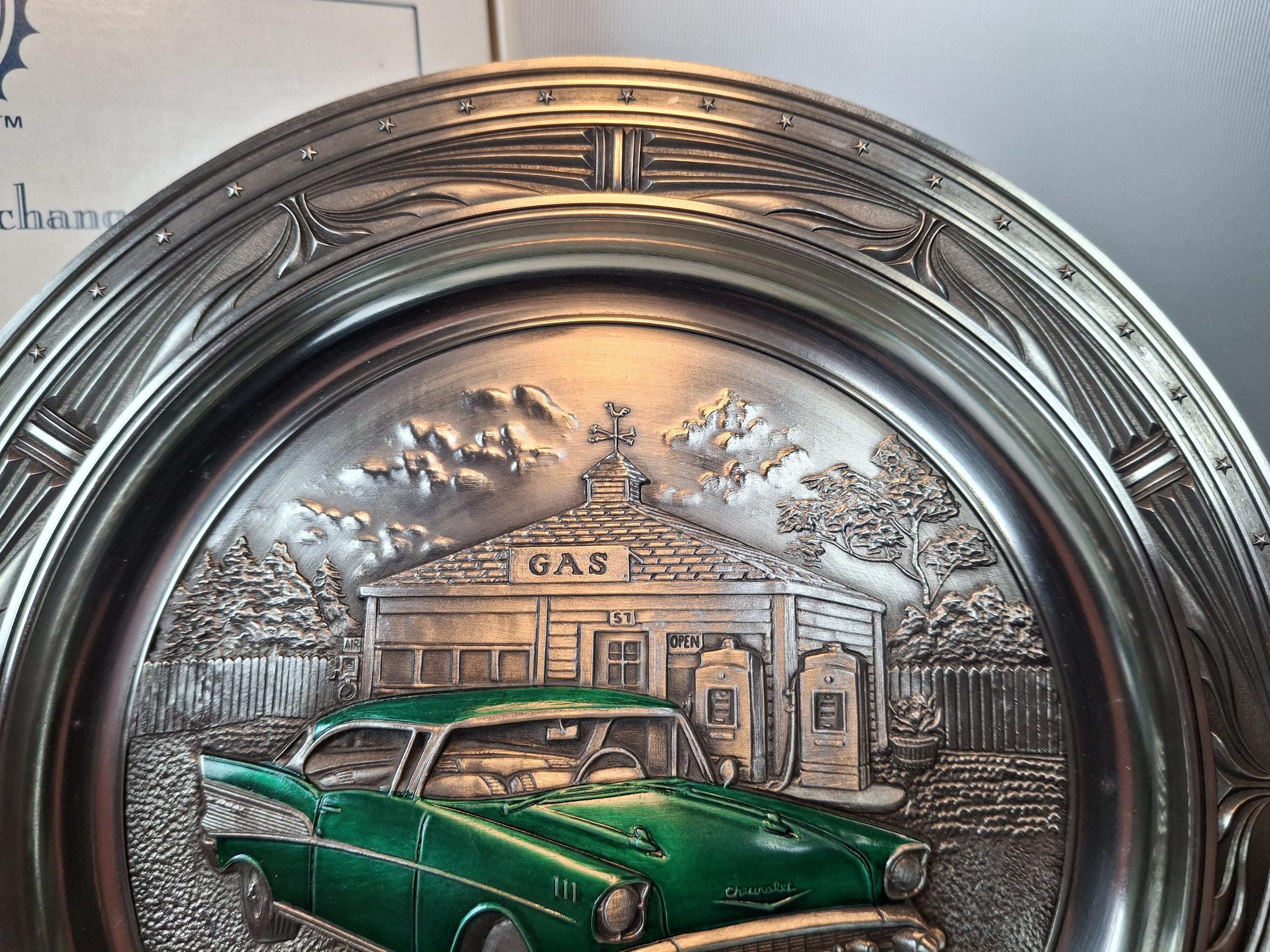 Vintage Pewter Plate 